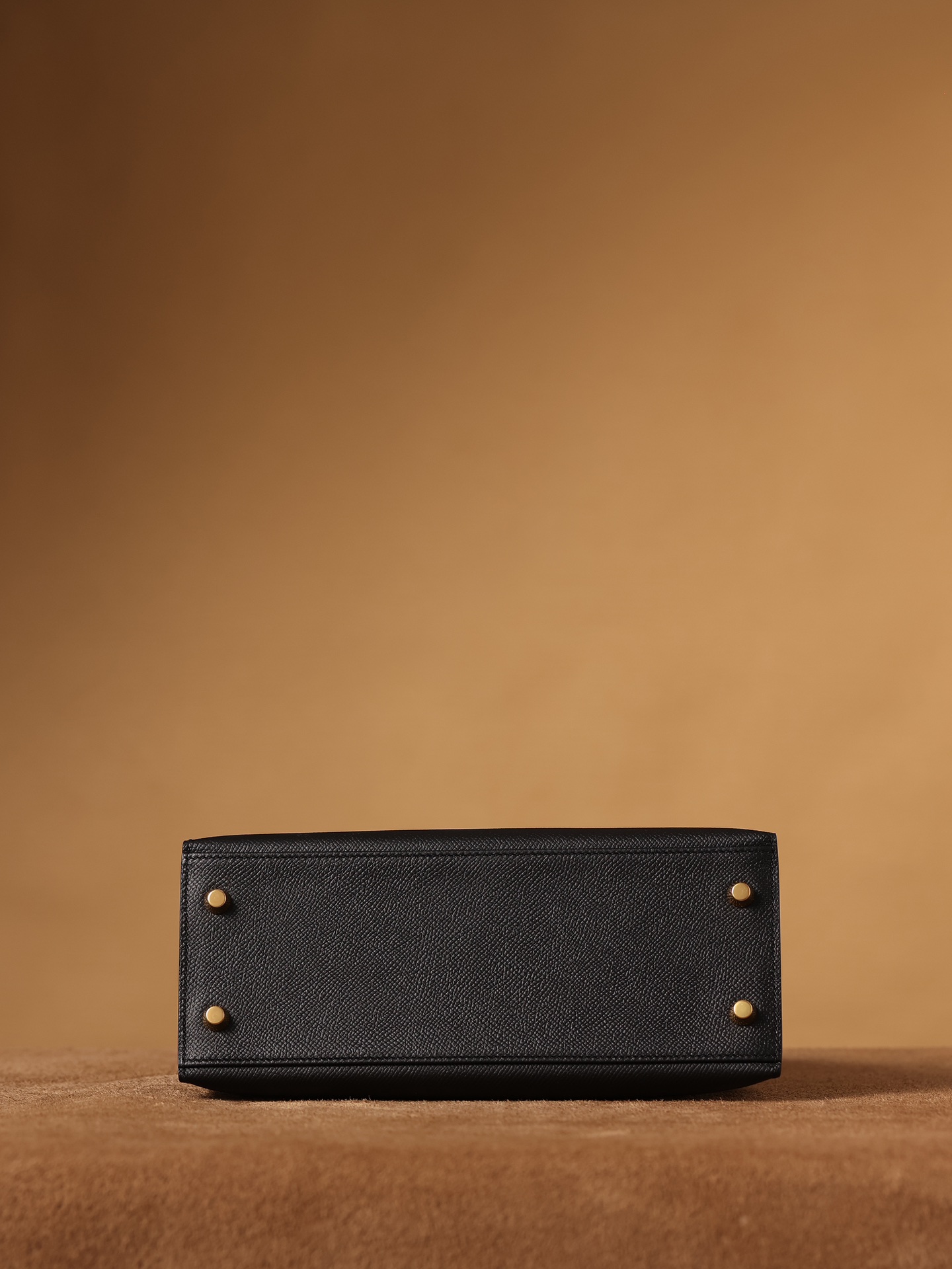 H**me5 Kelly Epsom Gold Tone Lock Bag Black For Women 9,8in/25cm