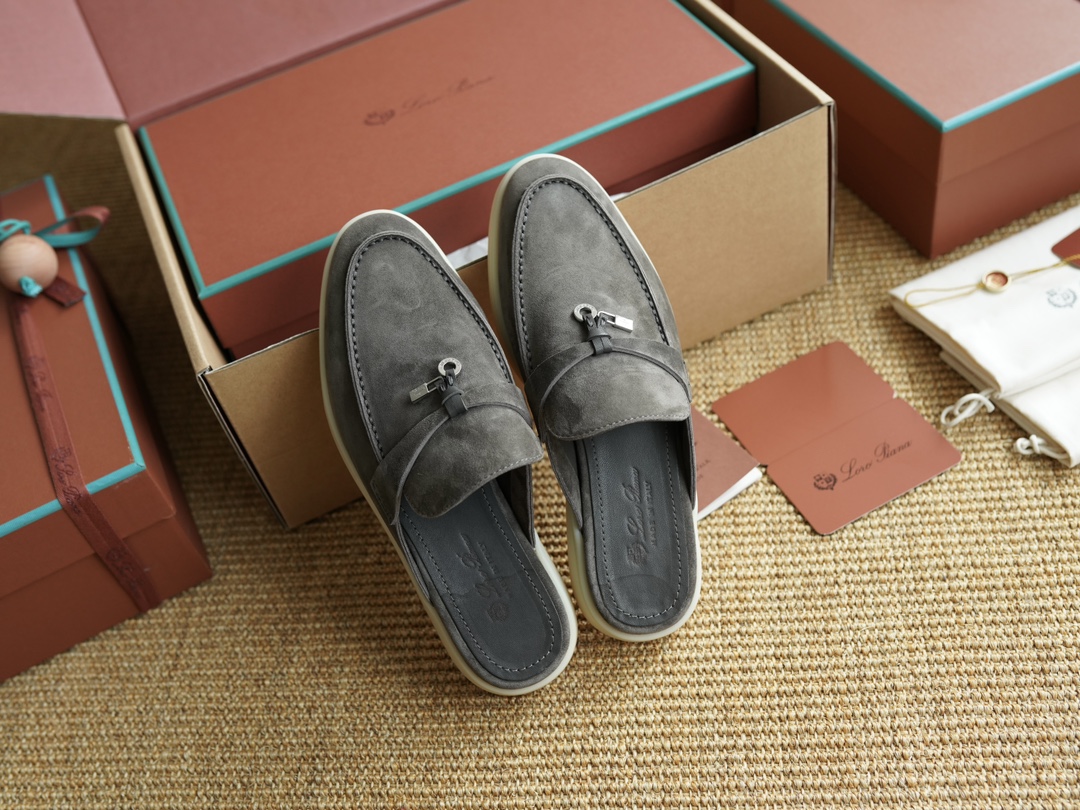 L0r0 P1ana Babouche Charms Walk Loafers Shade Grown For Women – FAI1543 50W3