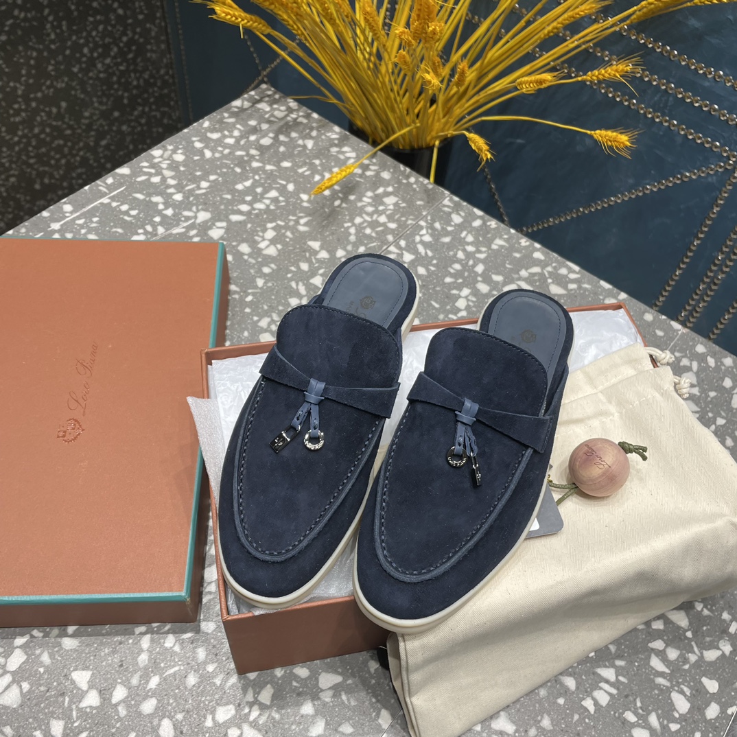 L0r0 P1ana Babouche Charms Walk Loafers Argo Blue Melange For Women – FAI1543 W948