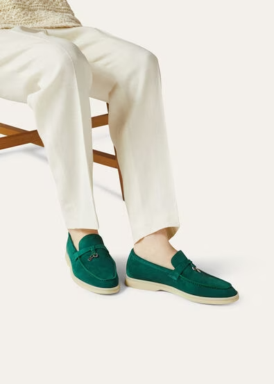 L0r0 P1ana Summer Charms Walk Loafers Green For Women – FAE5444 50RT