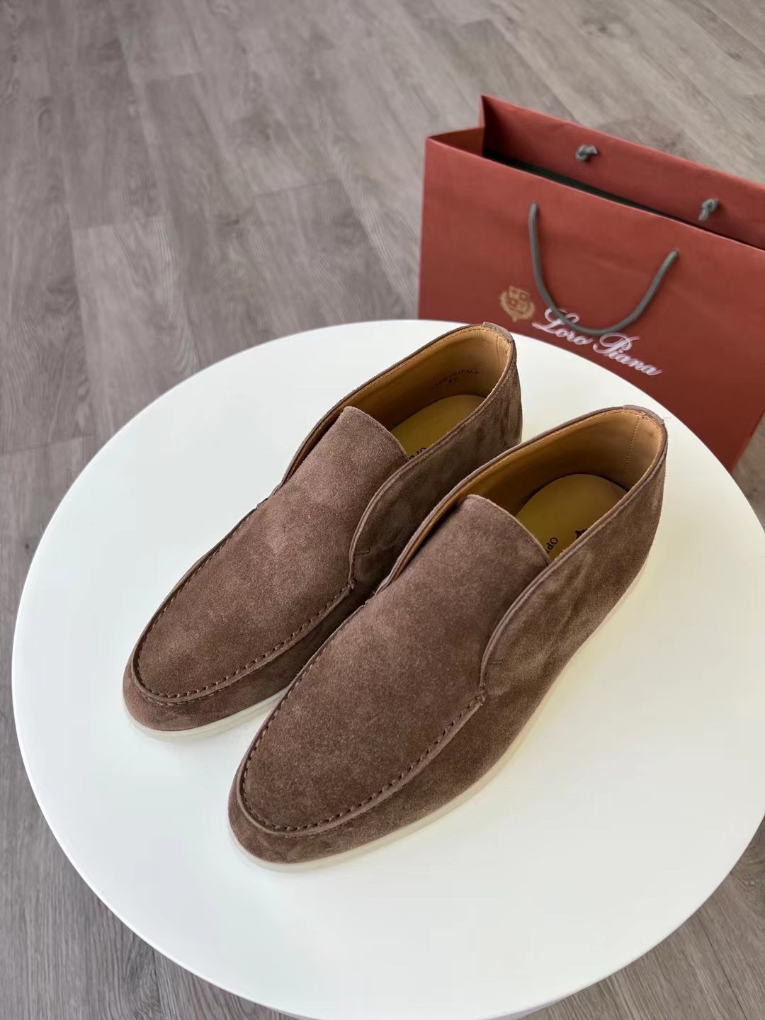 L0r0 P1ana Open Walk Chukka Boots Grey For Men FAI9283