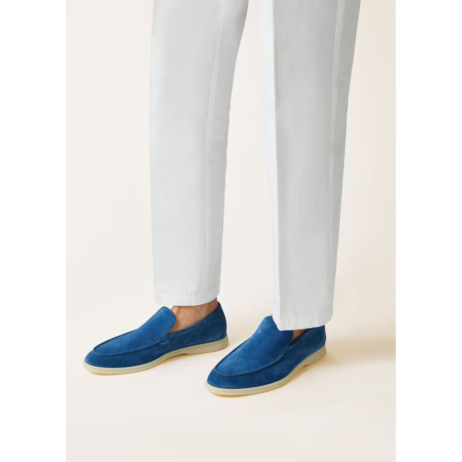 L0r0 P1ana Summer Walk Loafers Blue For Men FAE8124