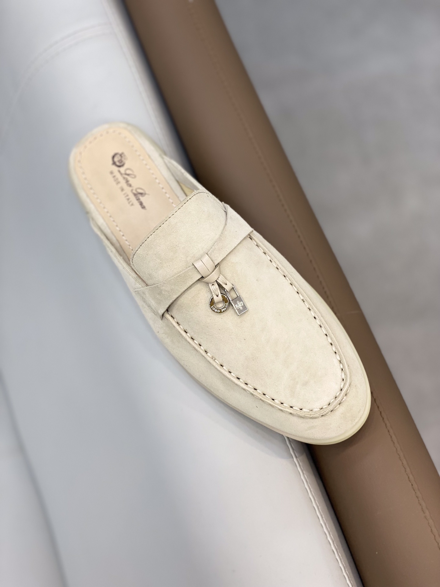 L0r0 P1ana Babouche Charms Walk Loafers Linen For Women – FAI1543 D746