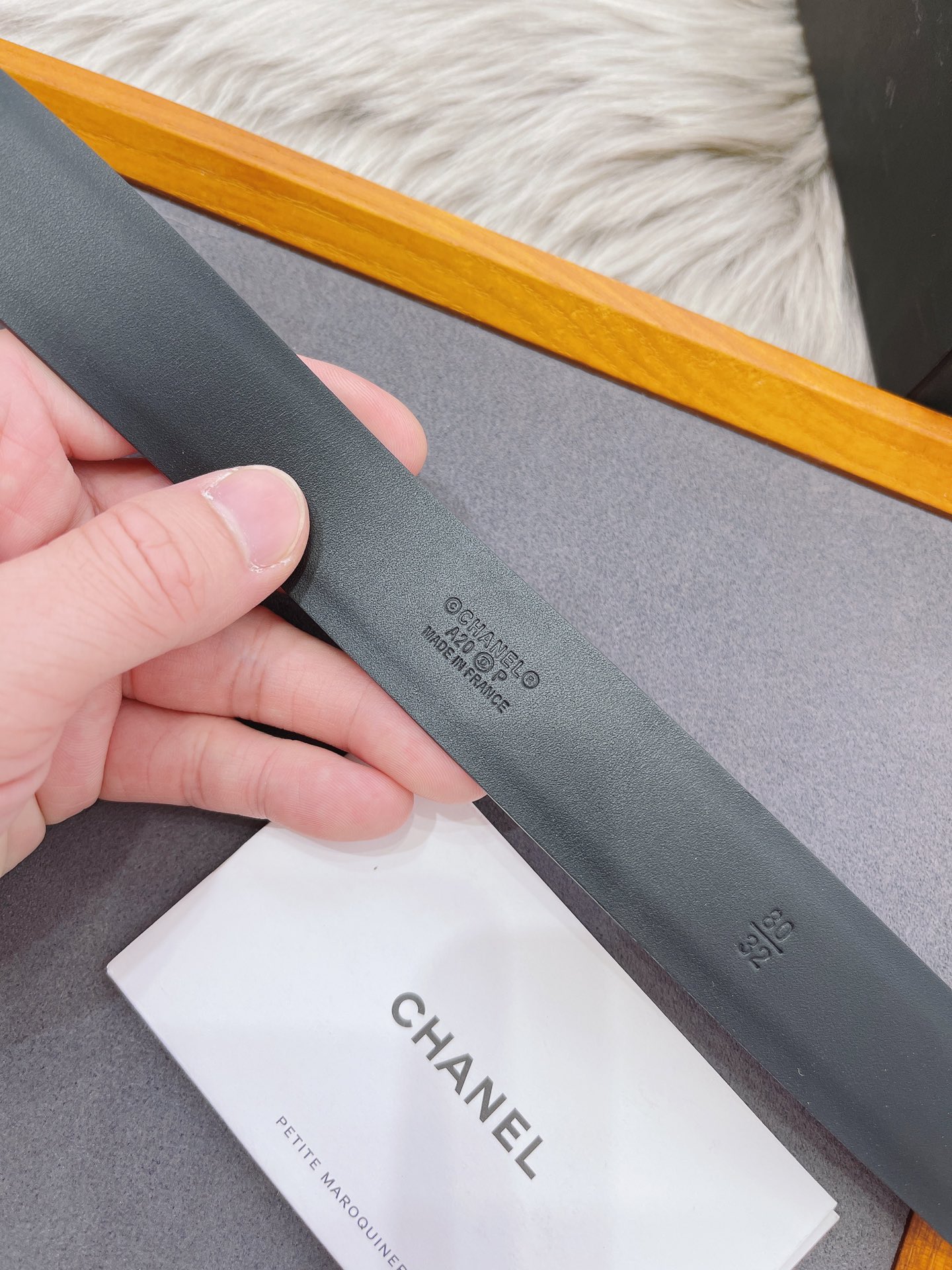 Ch**el Attach Stone Metal CC Belt Red For Women