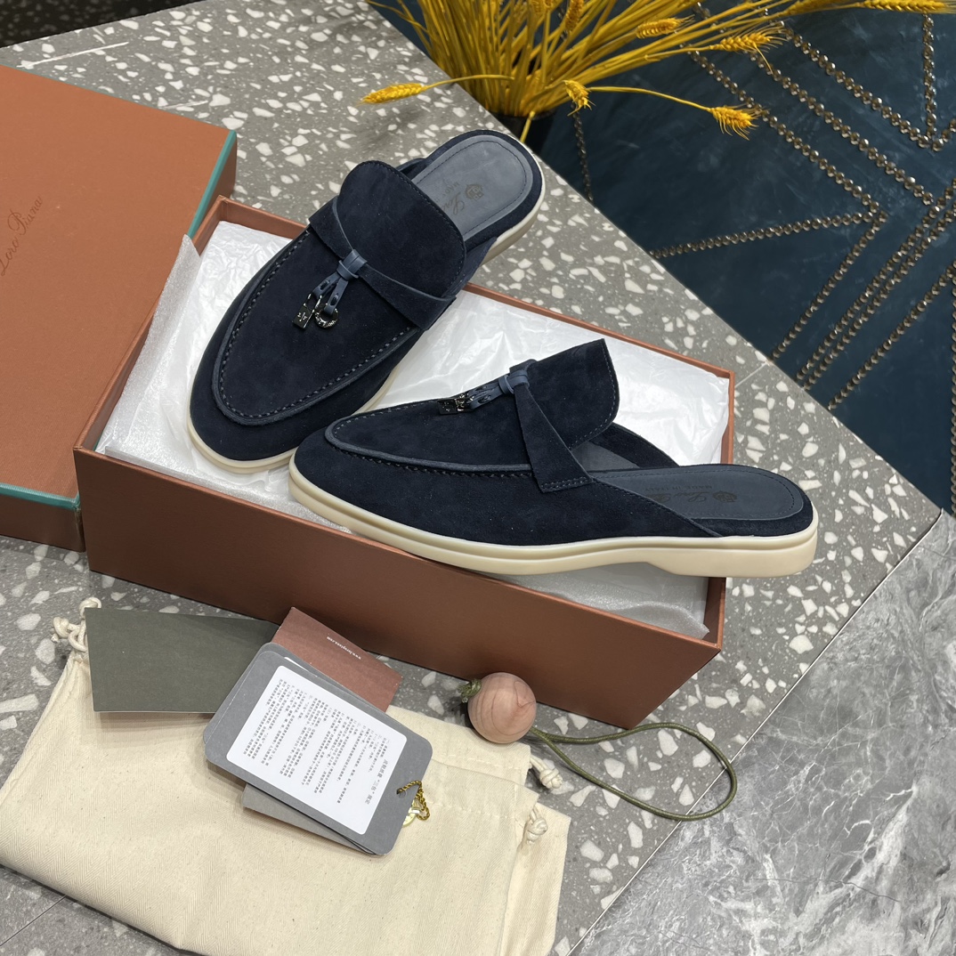 L0r0 P1ana Babouche Charms Walk Loafers Argo Blue Melange For Women – FAI1543 W948