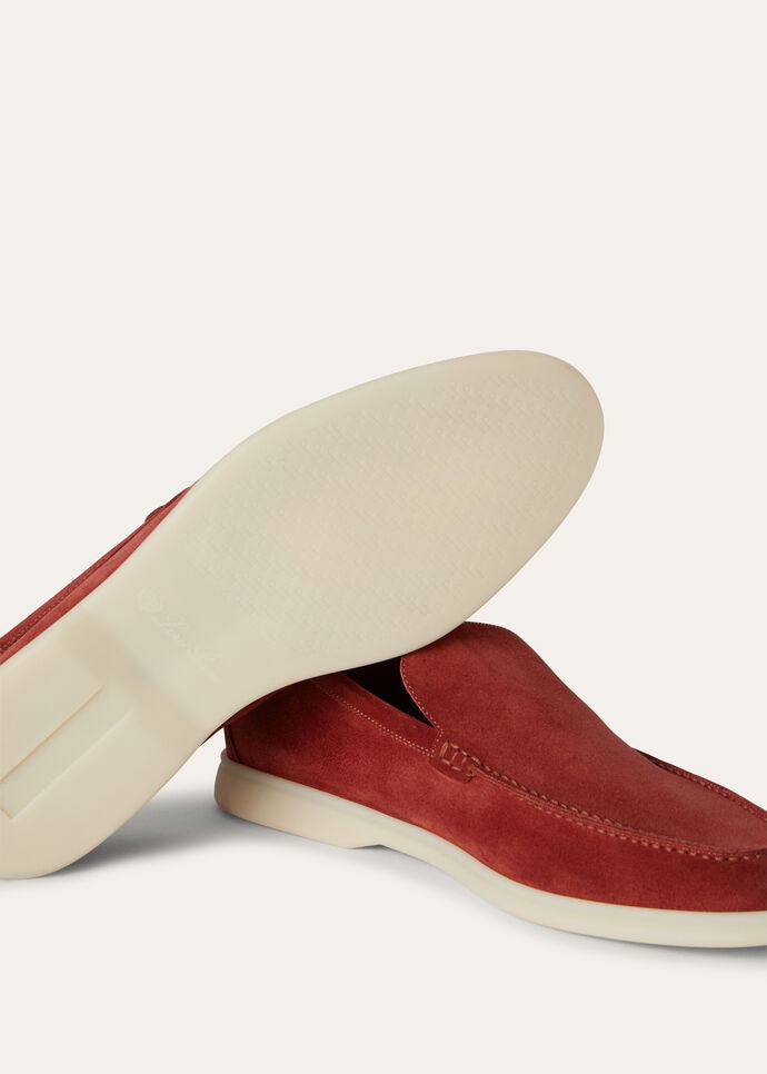 L0r0 P1ana Summer Walk Loafers Red For Men FAI3276
