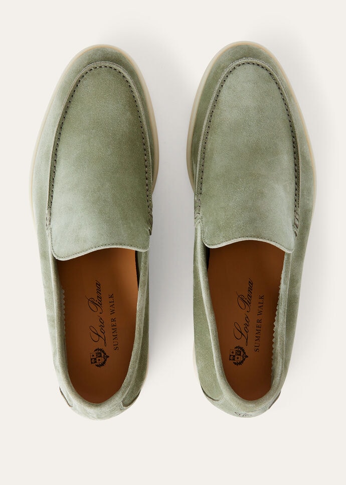 L0r0 P1ana Summer Walk Loafers Green For Men FAI3276