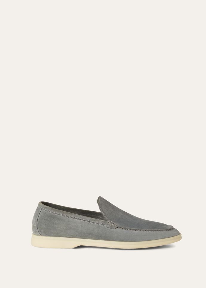 L0r0 P1ana Summer Walk Loafers Grey For Men FAI3276