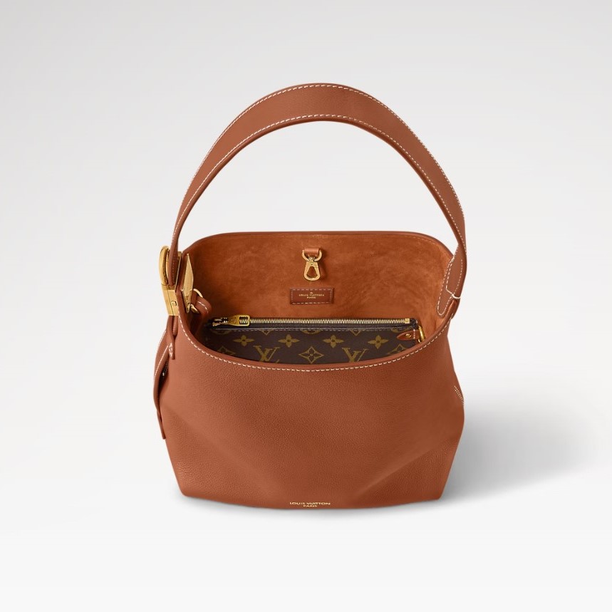 [True-to-ORIGINAL] L0vis Vvtt0n Low Key Hobo PM Cognac For Women 11in/28cm M25354