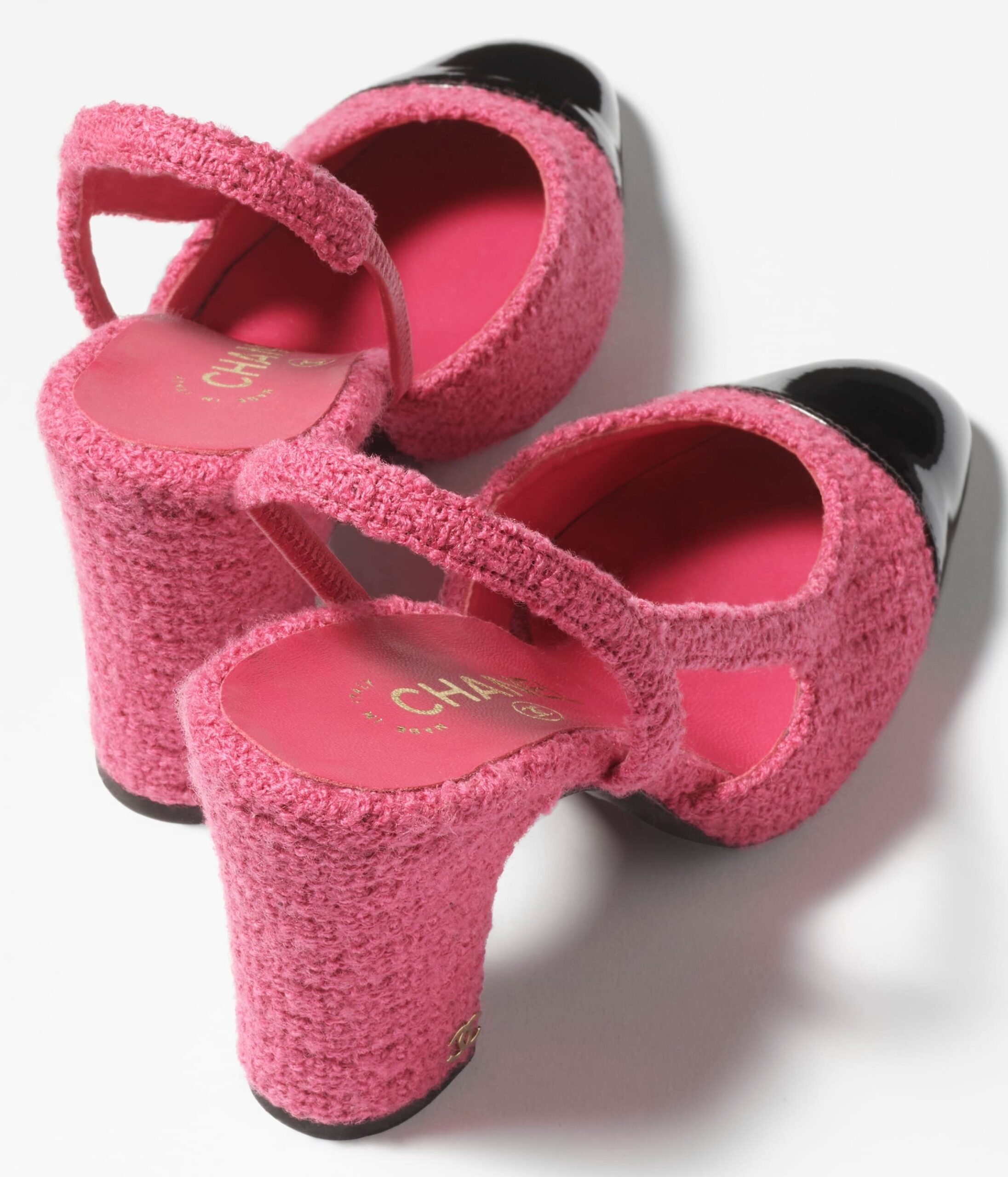 Ch**el Slingbacks Pink And Black For Women G45509 B17162 NZ567