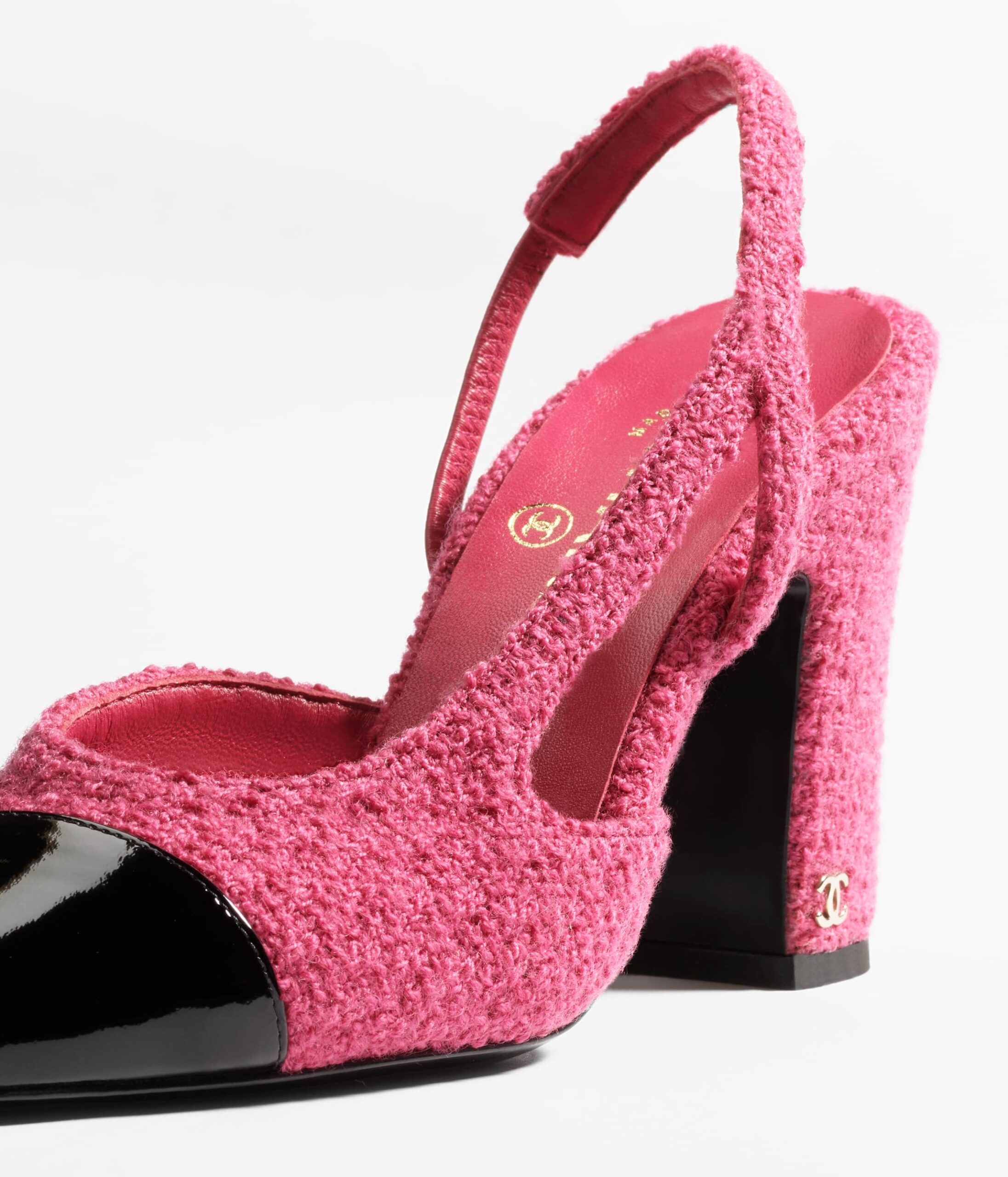 Ch**el Slingbacks Pink And Black For Women G45509 B17162 NZ567