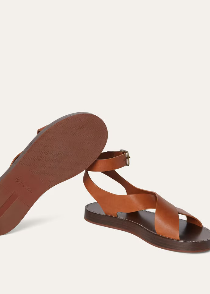 L0r0 P1ana Sumie Sandal Tanned Gold For Women – FAO1816 E0BV