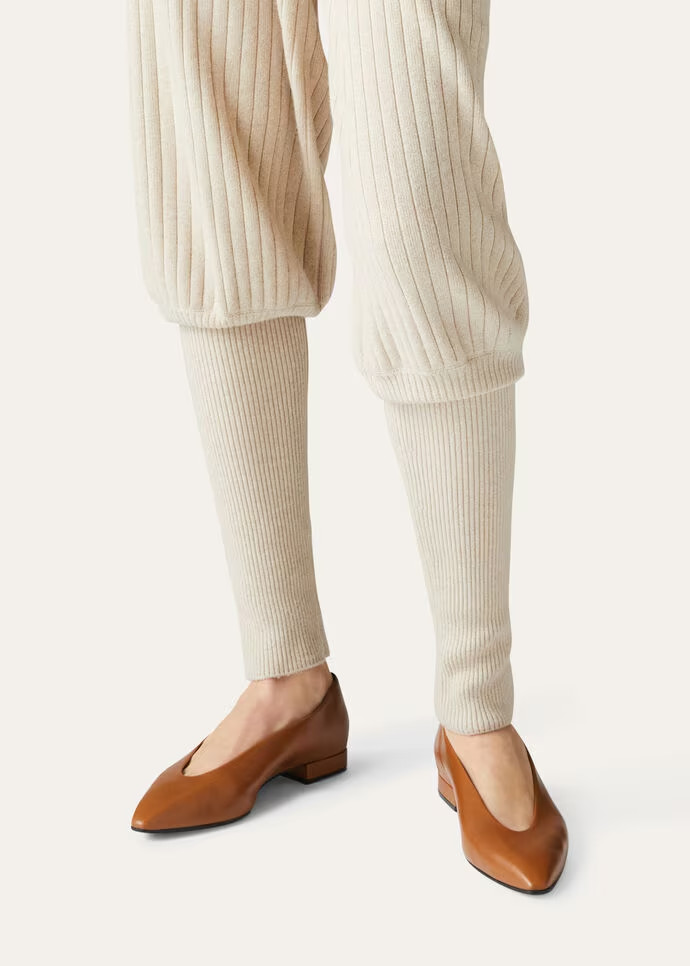 L0r0 P1ana Rebecca Ballerinas Saddle Brown For Women – FAN3737 E424