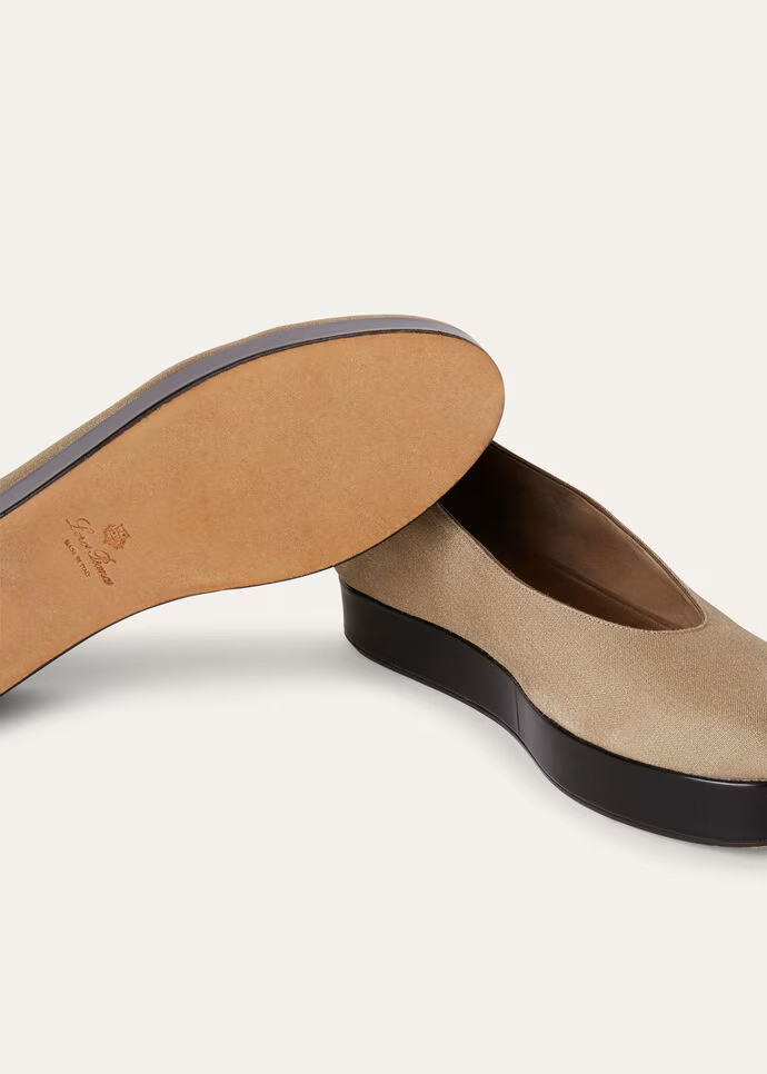 L0r0 P1ana Shima Ballet Flats Mizzle Green For Women – FAO1294 50WI