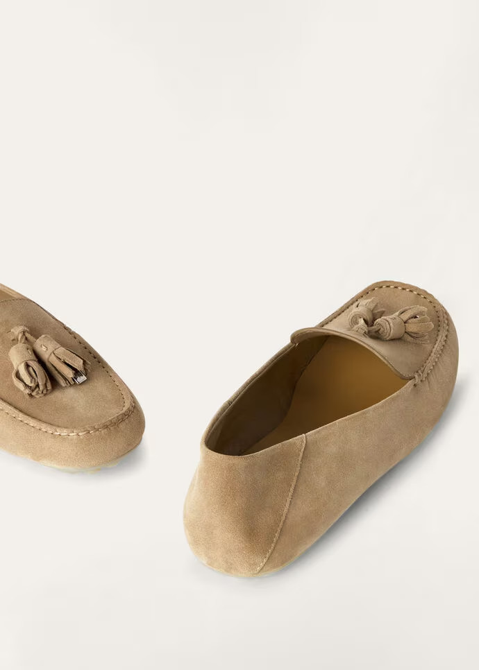 L0r0 P1ana Dot Sole Walk Loafers Cashew Butter For Women – FAN0109 D846