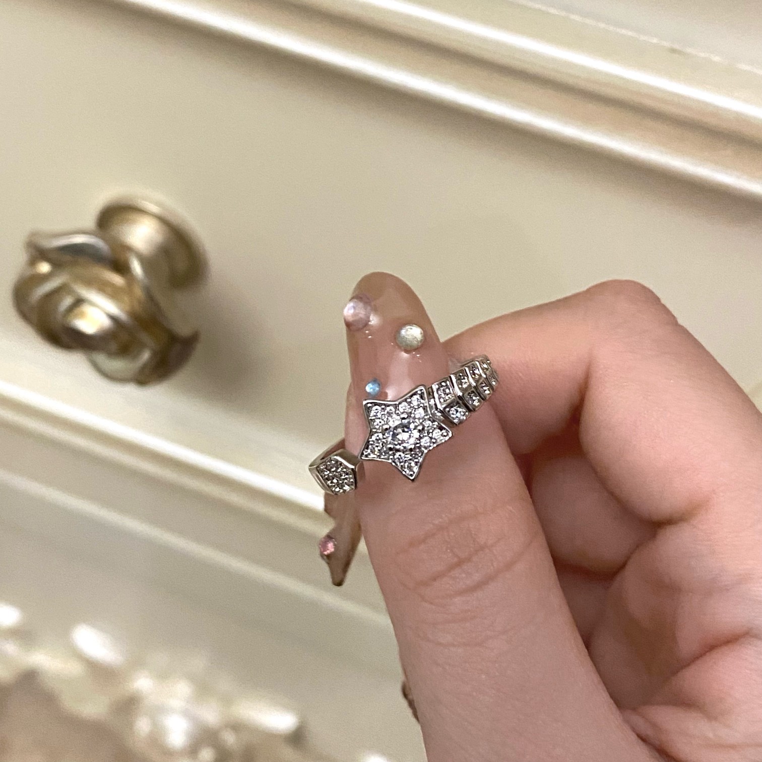 Ch**el Coco Rings Silver For Women