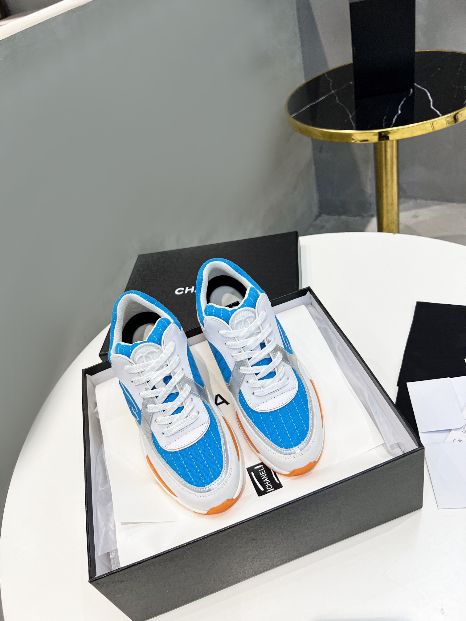 Ch**el Sneakers Blue For Women