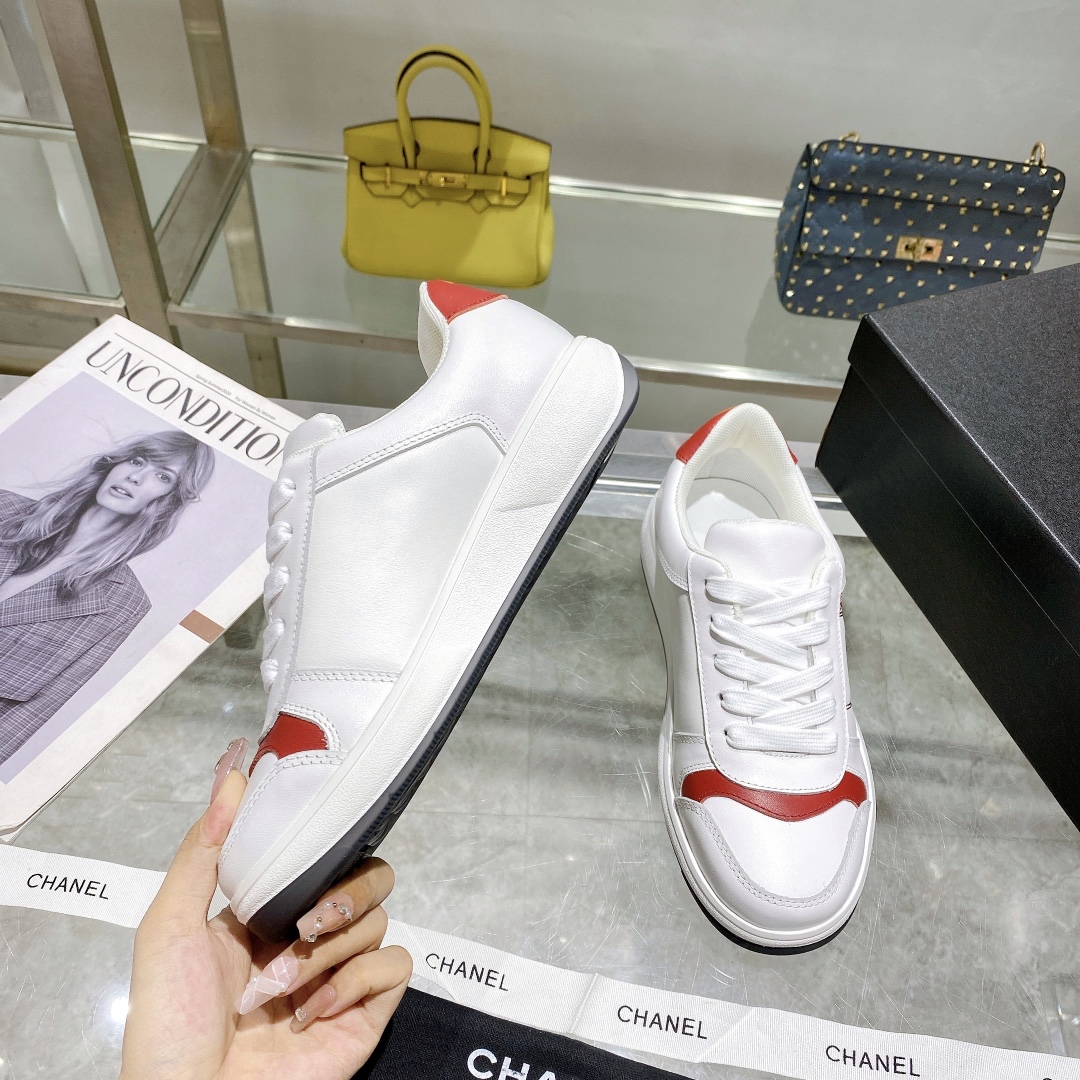 Ch**el Sneakers Red For Women