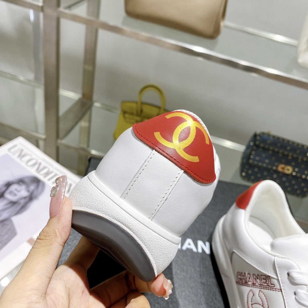 Ch**el Sneakers Red For Women