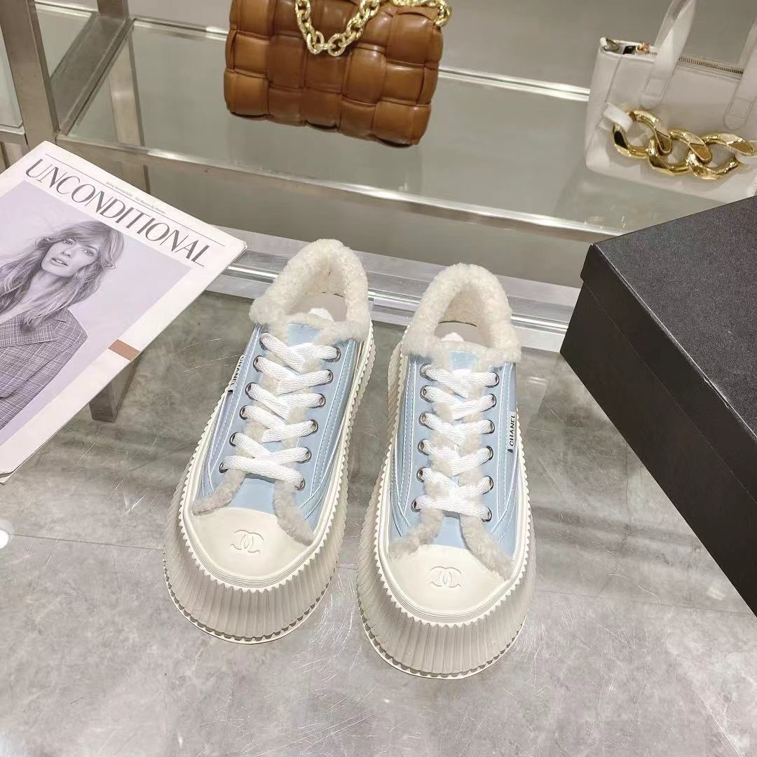 Ch**el Sneakers Blue For Women