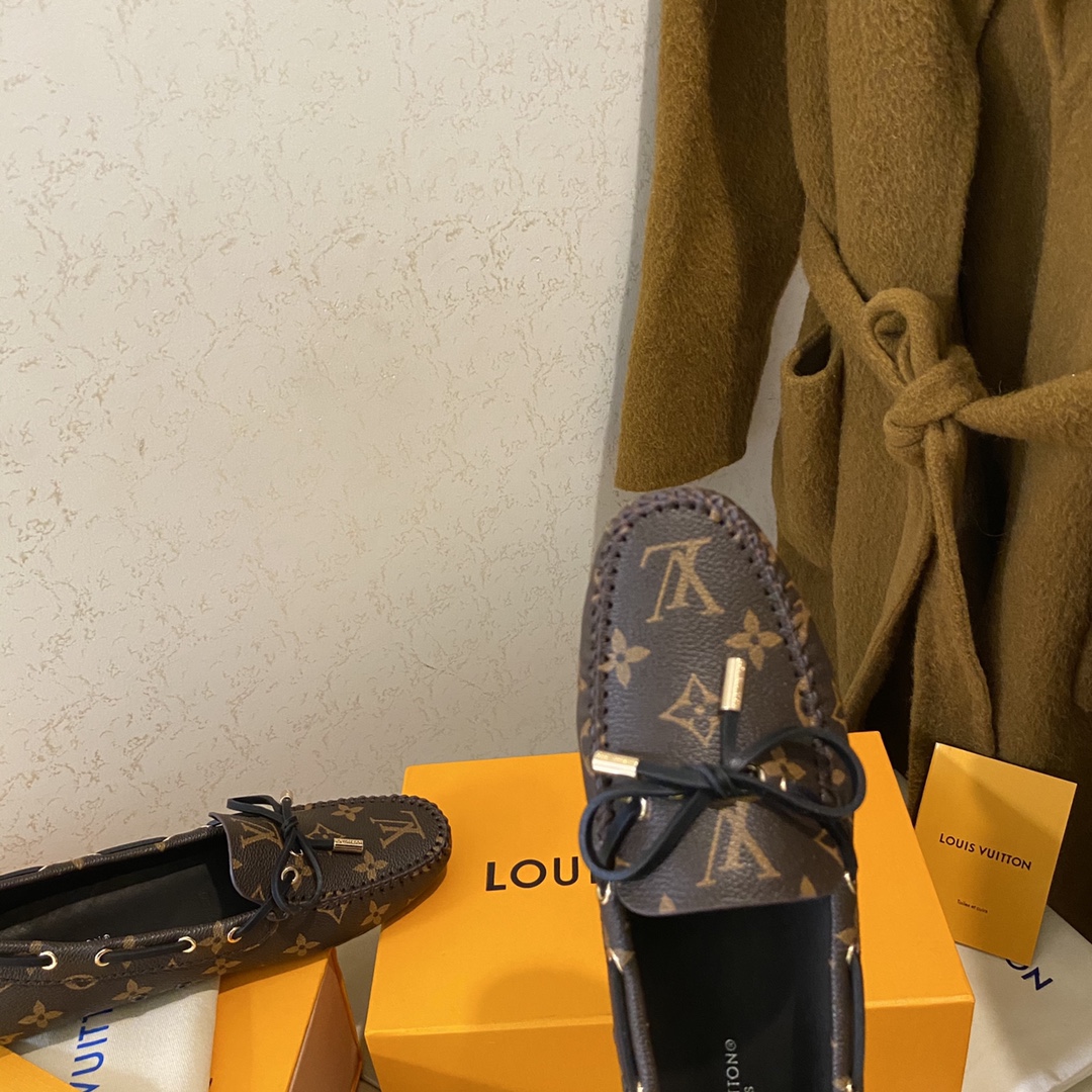 L0vis Vvtt0n Gloria Flat Loafer Brown For Women 1A3QO6