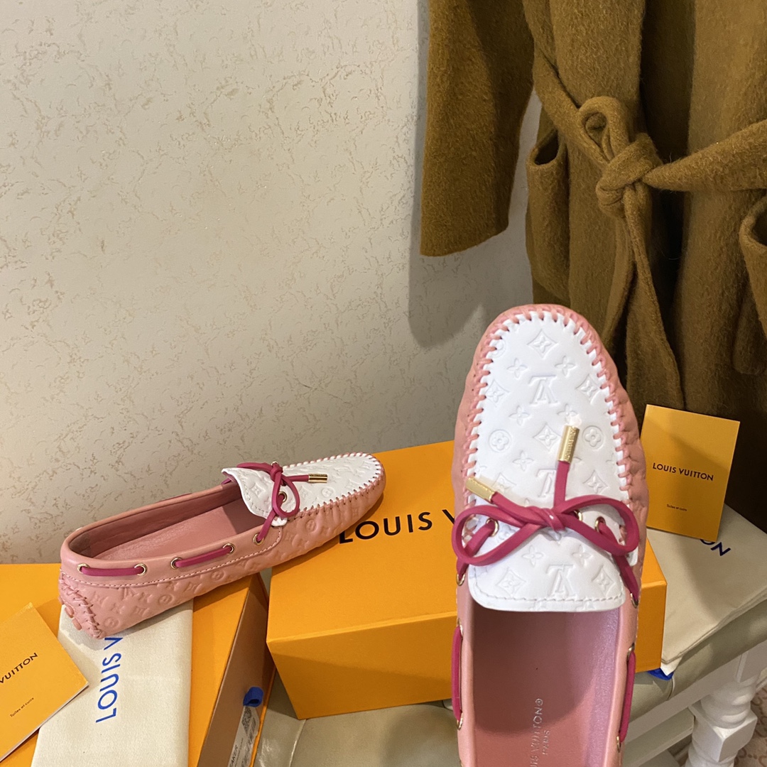 L0vis Vvtt0n Gloria Flat Loafer Pink For Women
