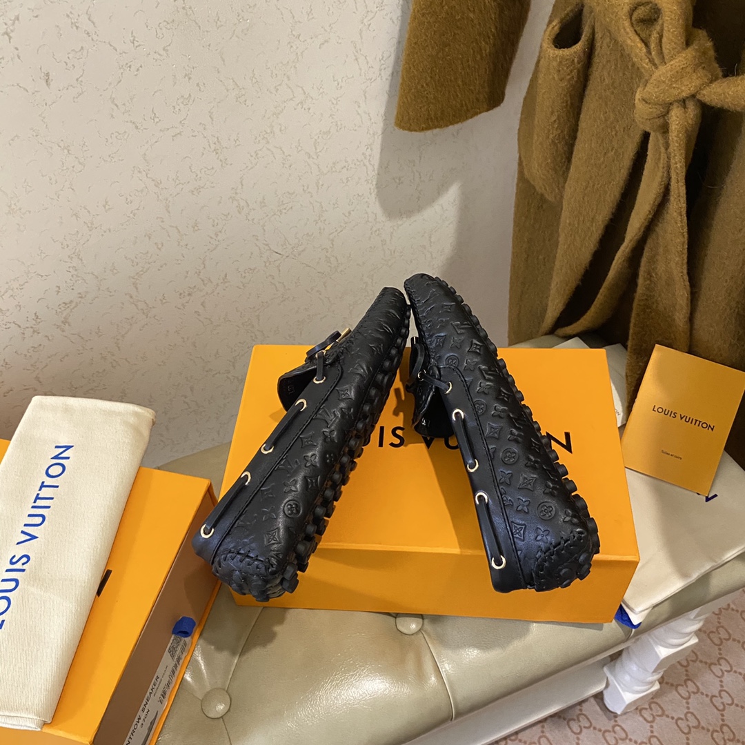 L0vis Vvtt0n Gloria Flat Loafer Black For Women 1A658D