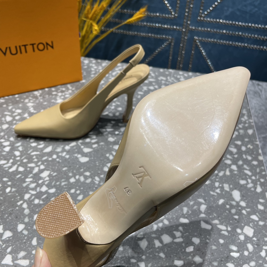 L0vis Vvtt0n Sparkle Slingback Pump Beige For Women
