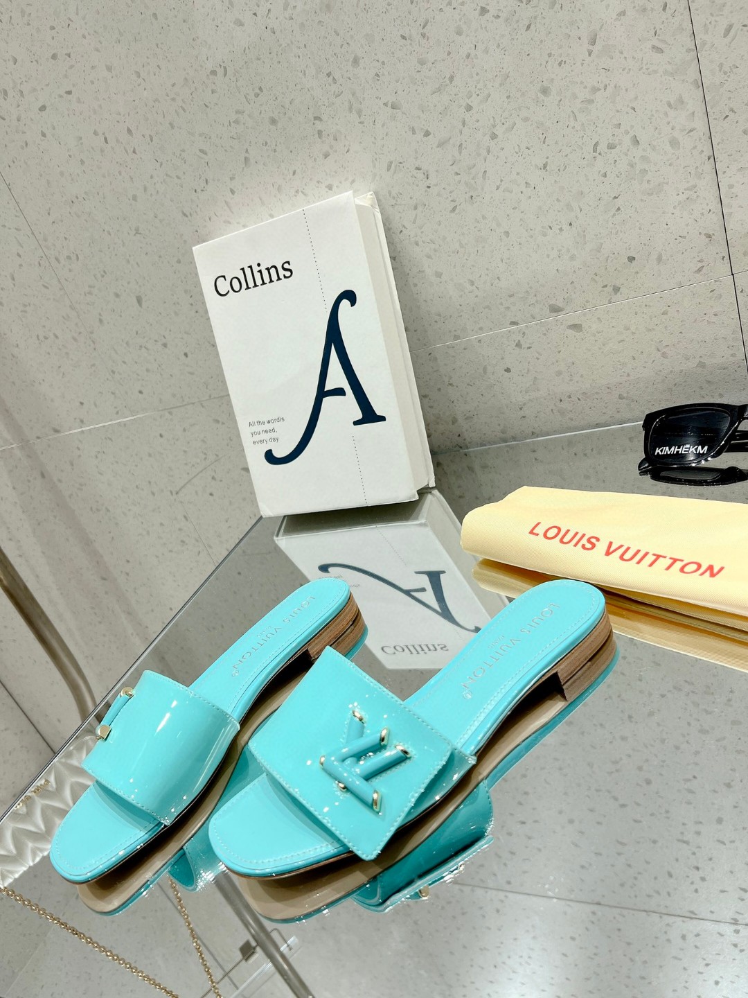 L0vis Vvtt0n Shake Flat Mule Jade Green For Women