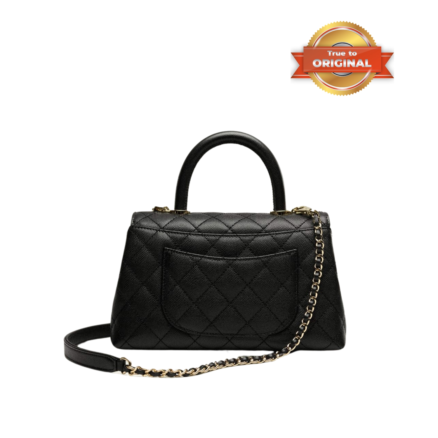 [True-to-ORIGINAL] Ch**el Large Flap Bag With Top Handle Black For Women 24cm/9.4in A92990 B05061 94305