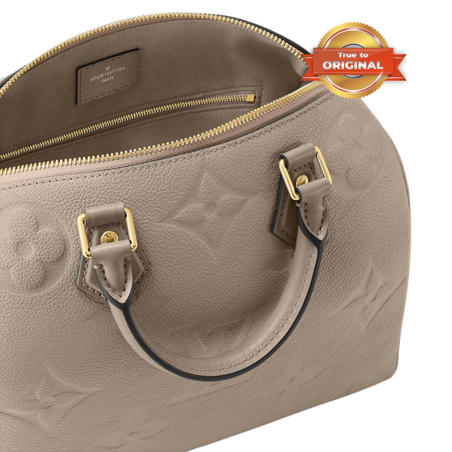 [True-to-ORIGINAL] L0vis Vvtt0n Speedy Bandoulière 25 Monogram Empreinte Tourterelle For Women 25cm/9.8in M59273