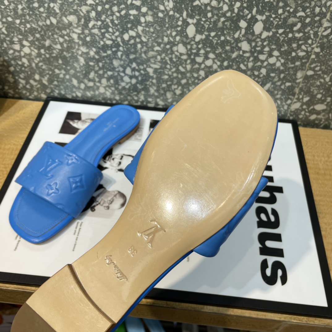 L0vis Vvtt0n Women’s Revival Flat Mule Blue For Women LV 1A9P6H