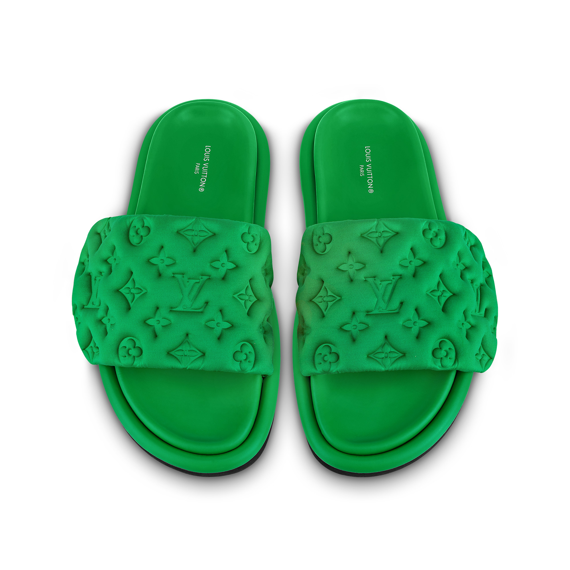 L0vis Vvtt0n Pool Pillow Flat Comfort Mule Green For Women 1AB1N5