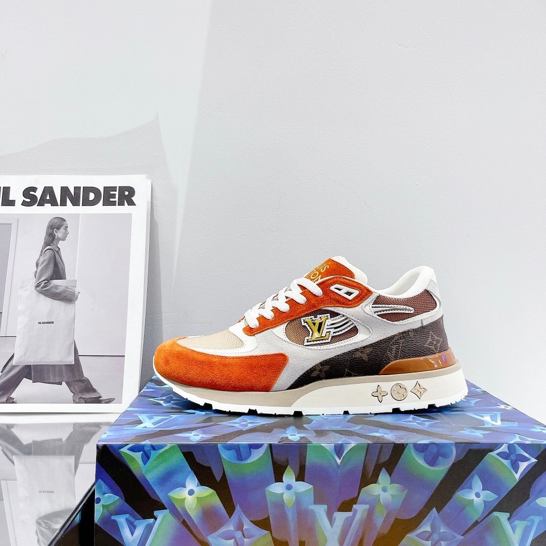 L0vis Vvtt0n Run Away Sneaker Monogram Material Orange For Women LV