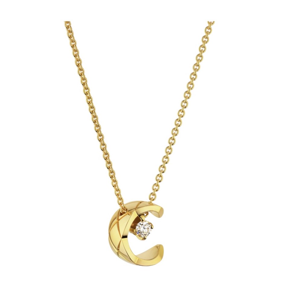 Ch**el Coco Necklace Yellow Gold For Women J12103