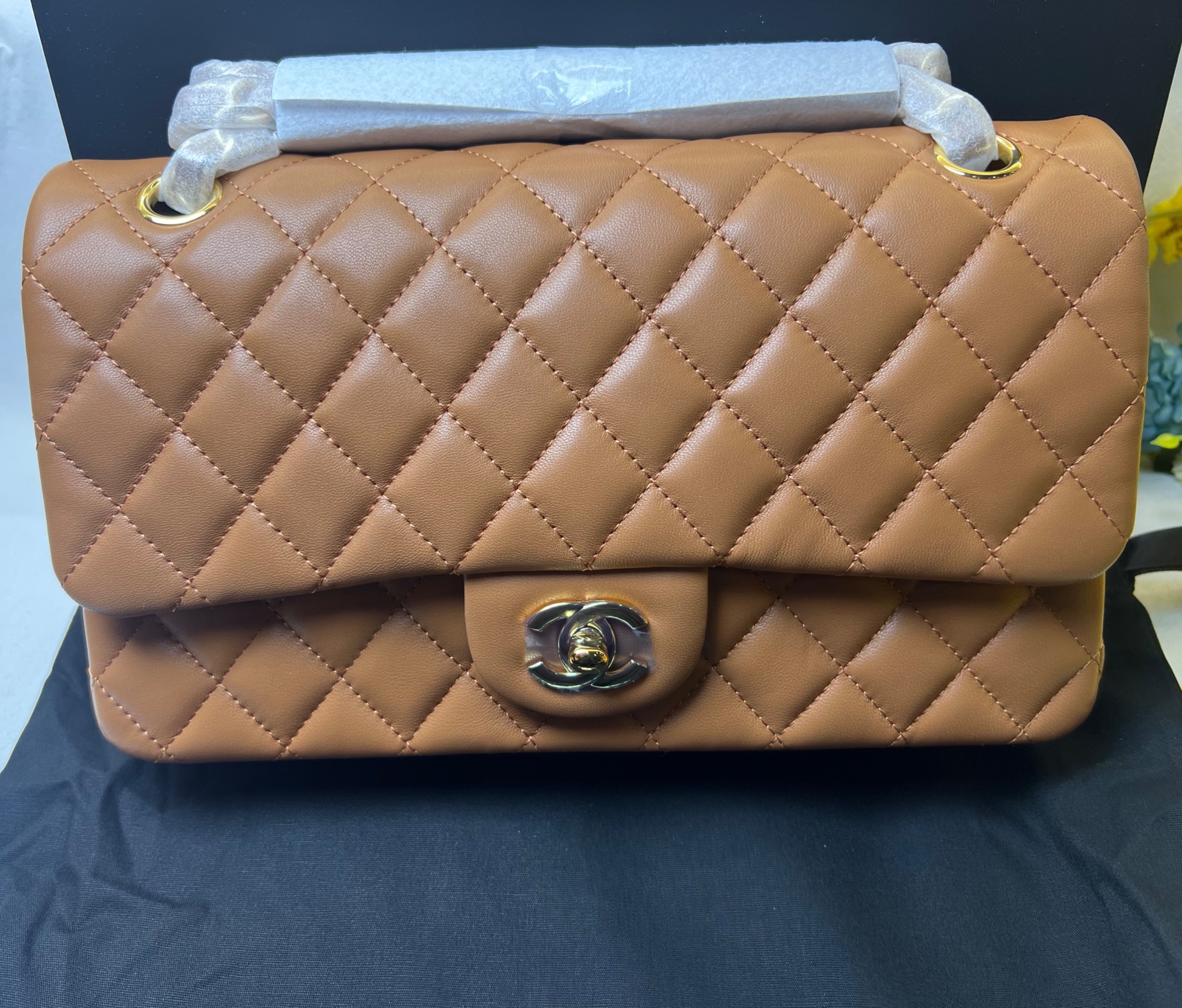 [True-to-ORIGINAL] Ch**el Classic Dark Beige Handbag For Women 9.8in/25cm