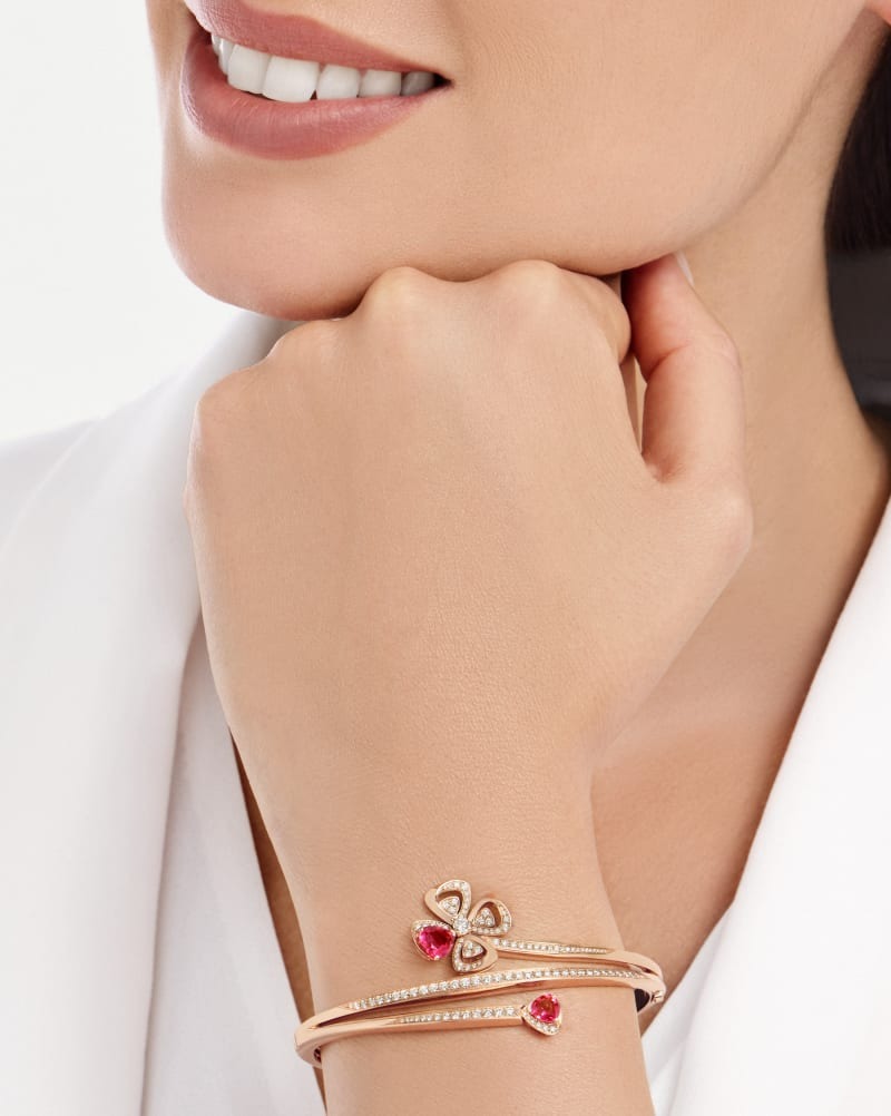 Bv1g*ai Fiorever Bracelet Rose Gold For Women 360056