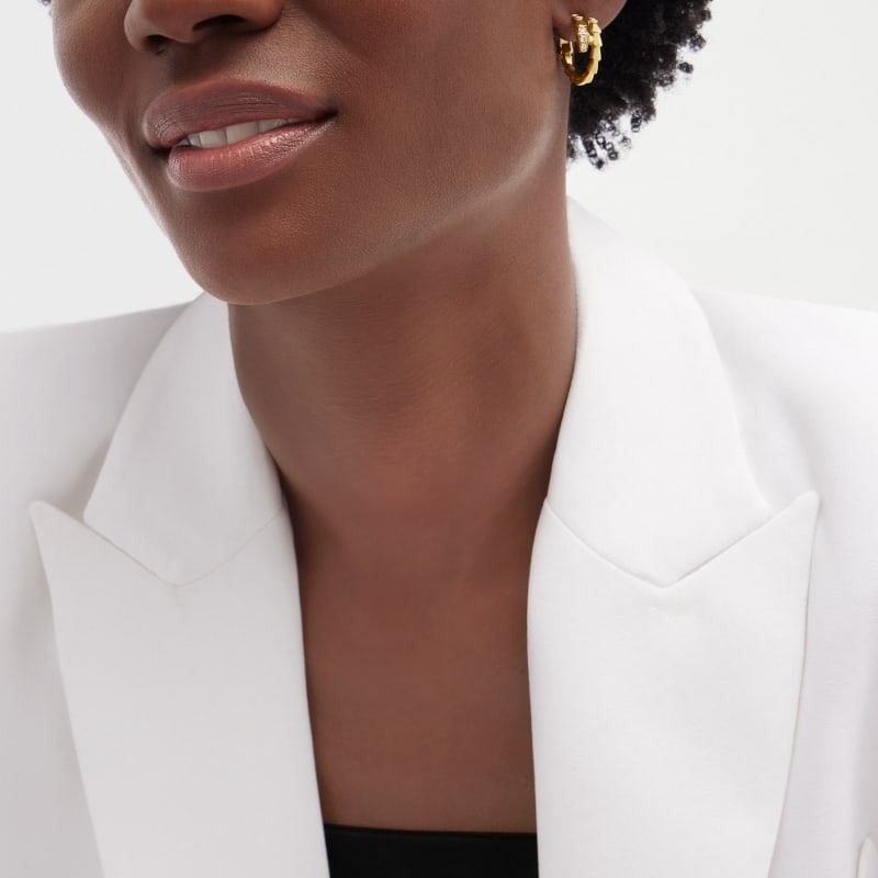 Bv1g*ai Serpenti Viper Earrings Yellow Gold For Women 360444