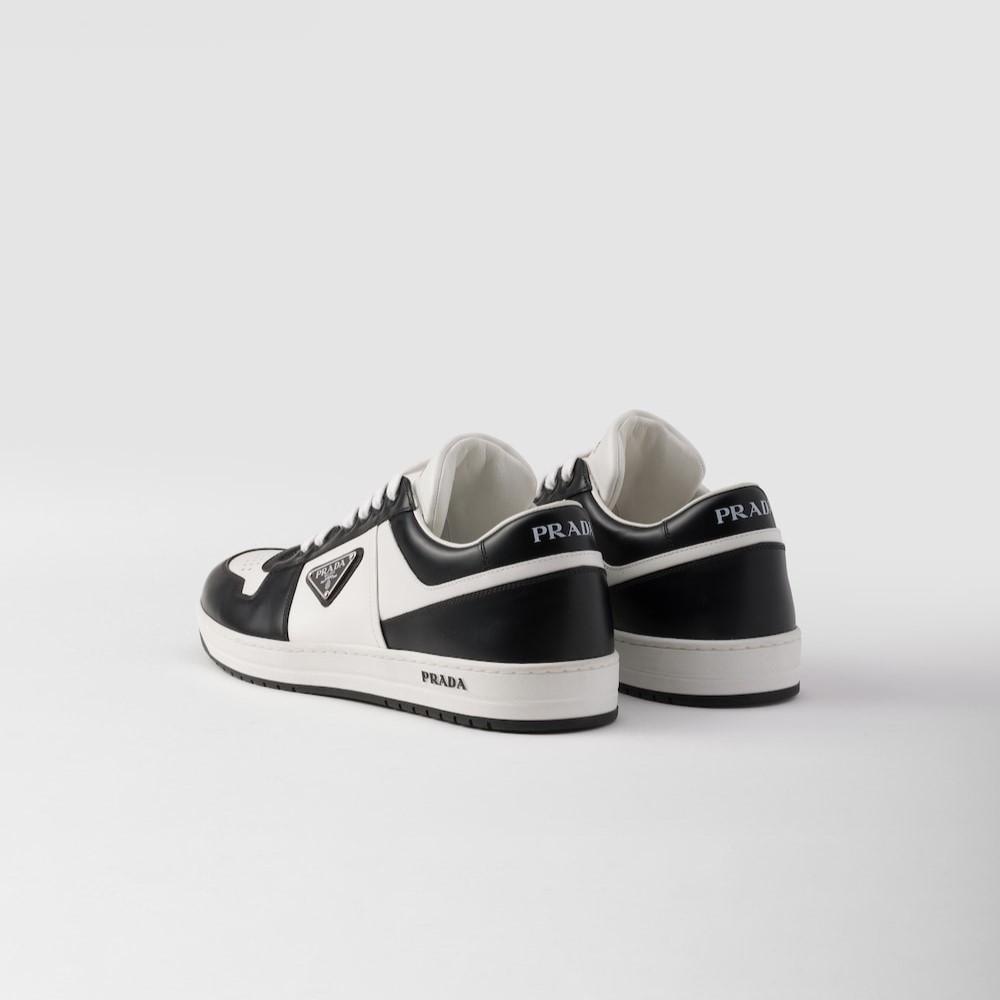 Pra*a Downtown Leather Sneakers White/Black For Men 2EE364_3LKG_F0T8F_F_D001