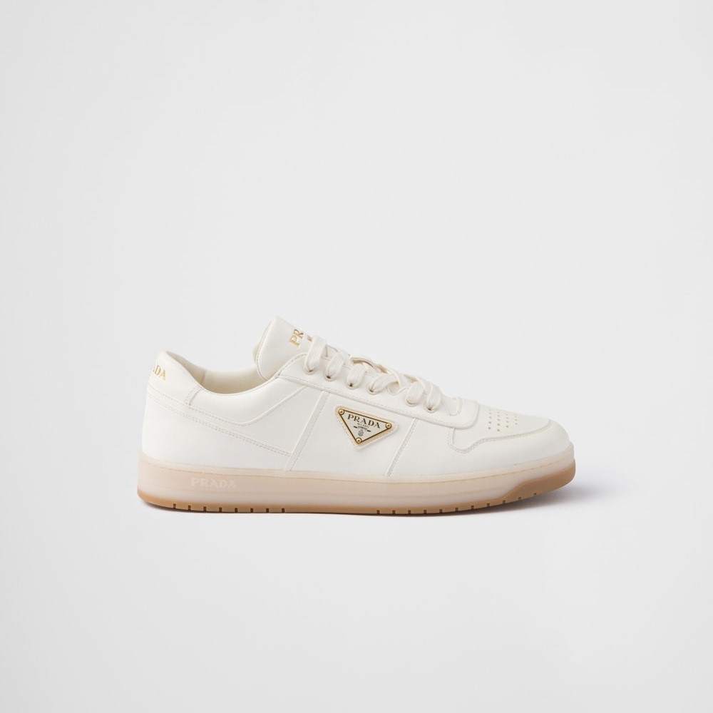 Pra*a Downtown Nappa Leather Sneakers Ivory For Men 2EE364_038_F0304_F_D001