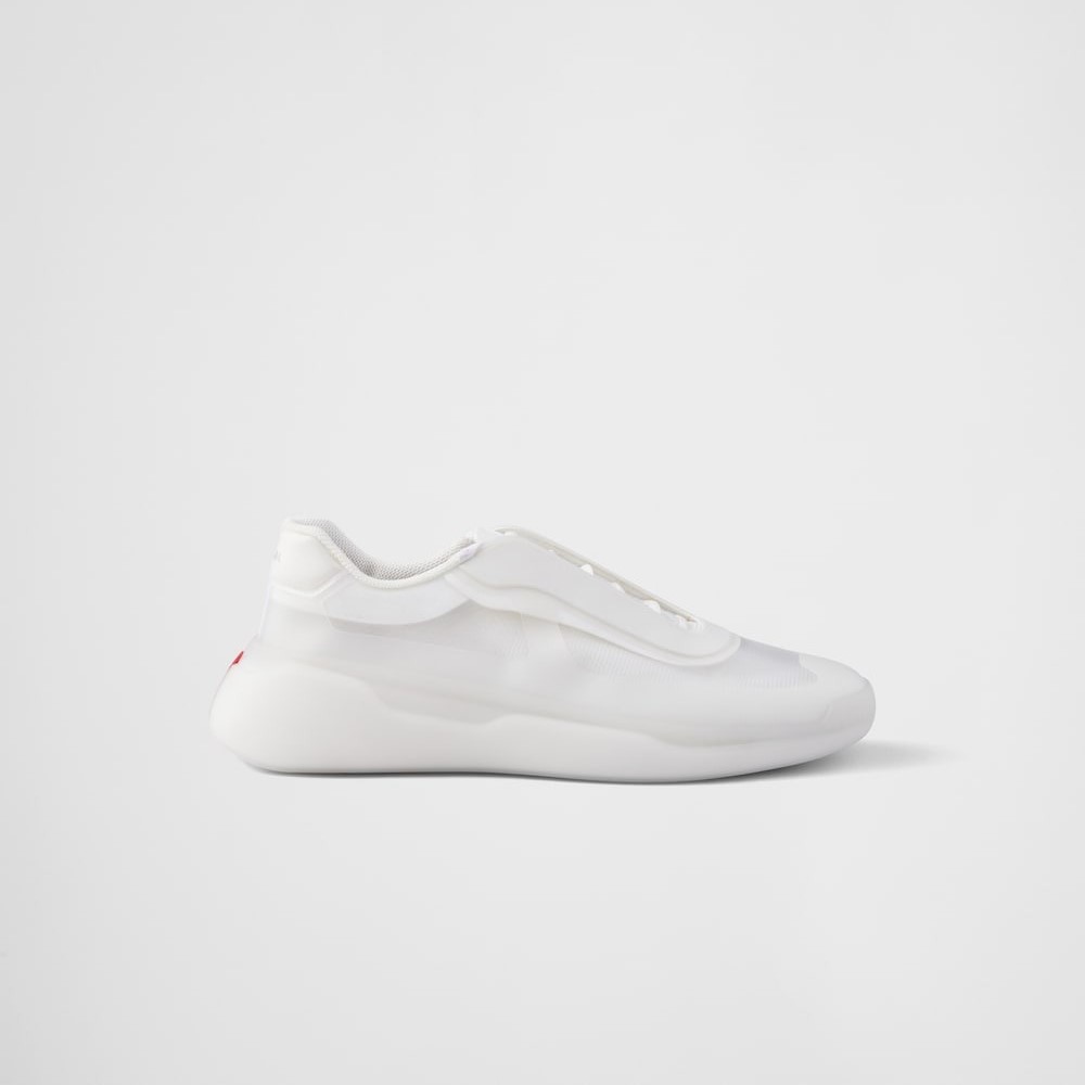 Pra*a America’s Cup Re-Nylon And Bike Fabric Sneakers White For Men 4E3608_78M_F0009_F_G000