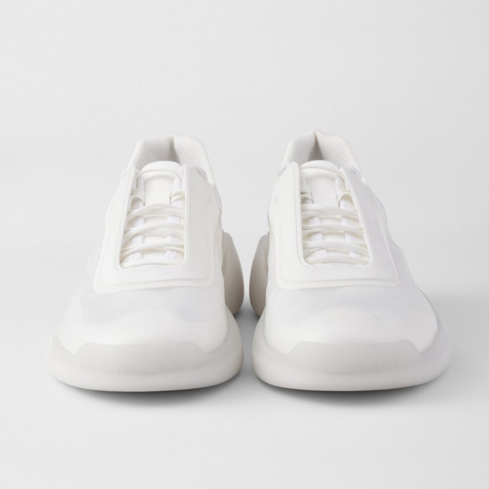 Pra*a America’s Cup Re-Nylon And Bike Fabric Sneakers White For Men 4E3608_78M_F0009_F_G000