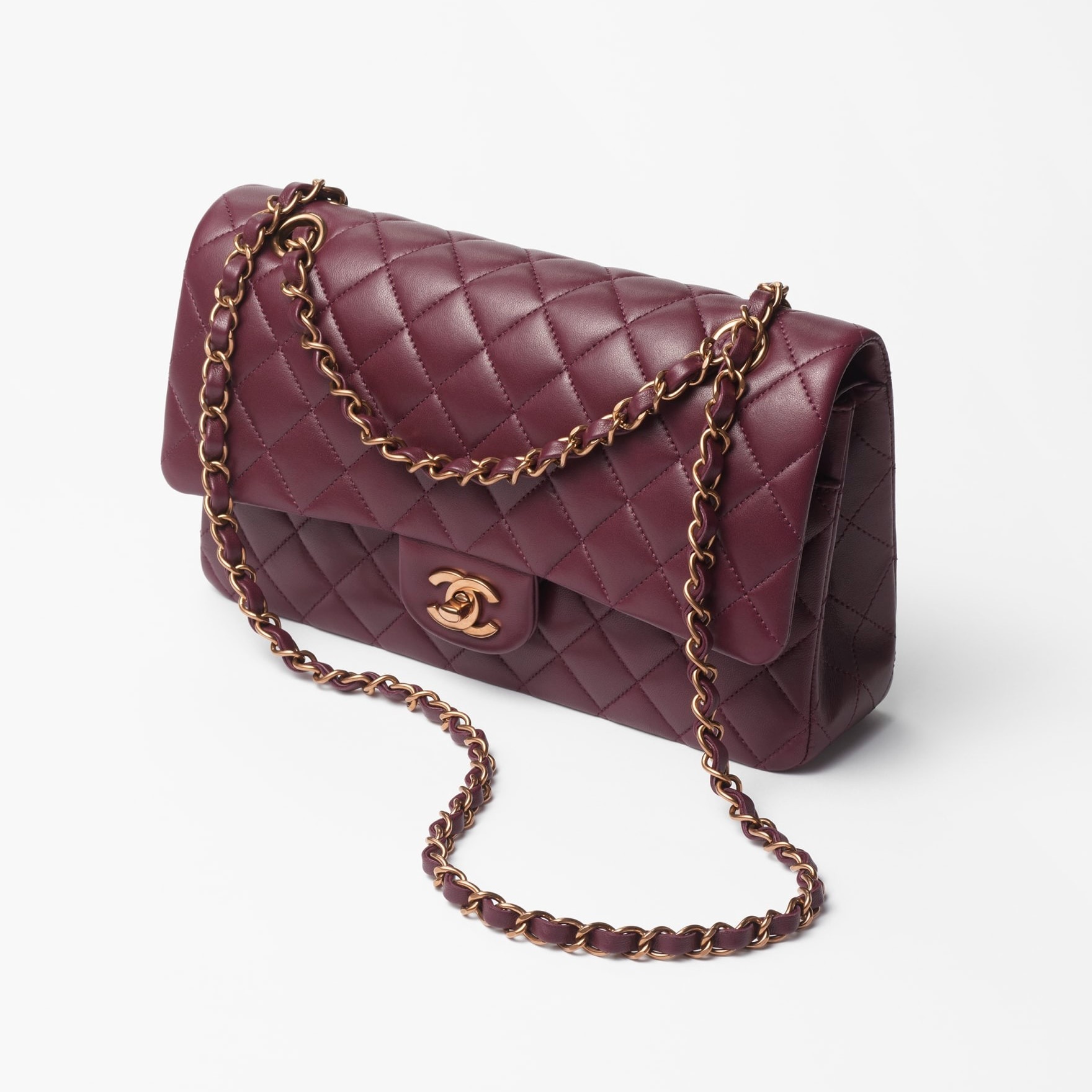 [True-to-ORIGINAL]Ch**el Classic 11.12 Handbag Dark Burgundy 10in/25.5cm For Women A01112-B17625-NZG79