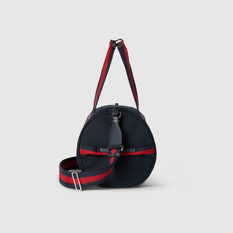 Gvc*1 Large Printed Canvas Duffle Bag Dark Blue 21.3in/54cm 816866 FAD78 4044