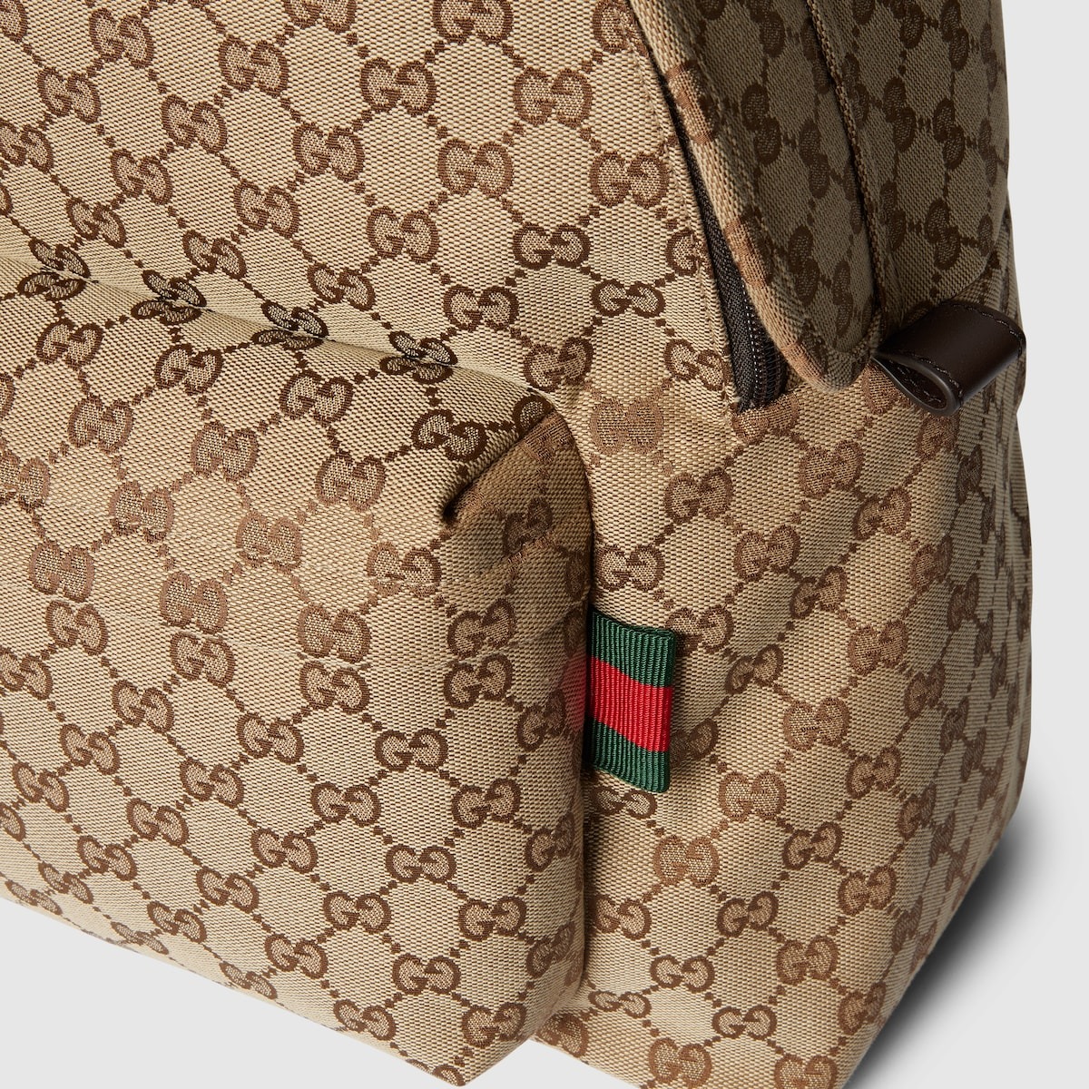 Gvc*1 Medium GG Backpack With Web Beige And Dark Brown For Men 14.2in/36cm 824624 FAEHZ 9795