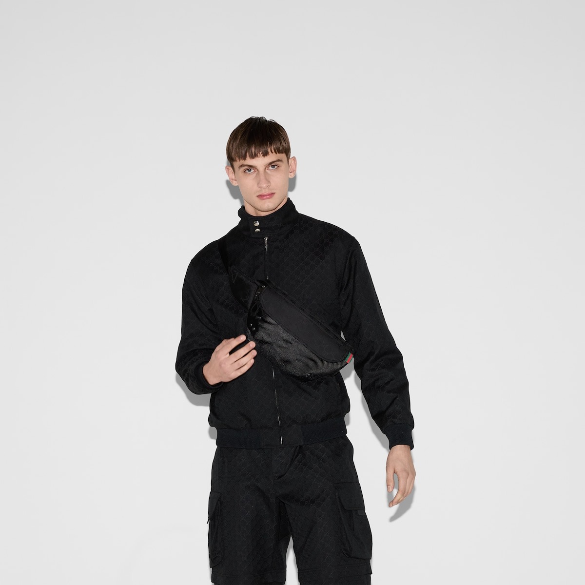 Gvc*1 Small GG Belt Bag Black For Men 12.6in/32cm ‎804262 FAD76 1047