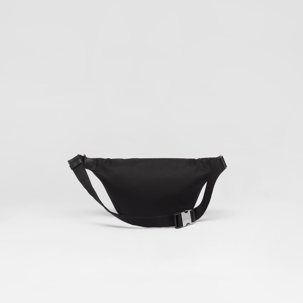 Pra*a Re-Nylon And Saffiano Leather Belt Bag Black For Men 7.9in/20cm 2VL033_2DMH_F0002_V_OOM
