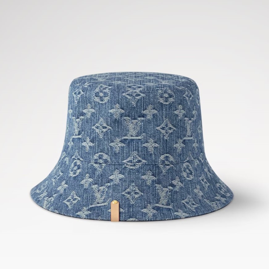 L0vis Vvtt0n Denim Bucket Hat Blue For Women M7951M