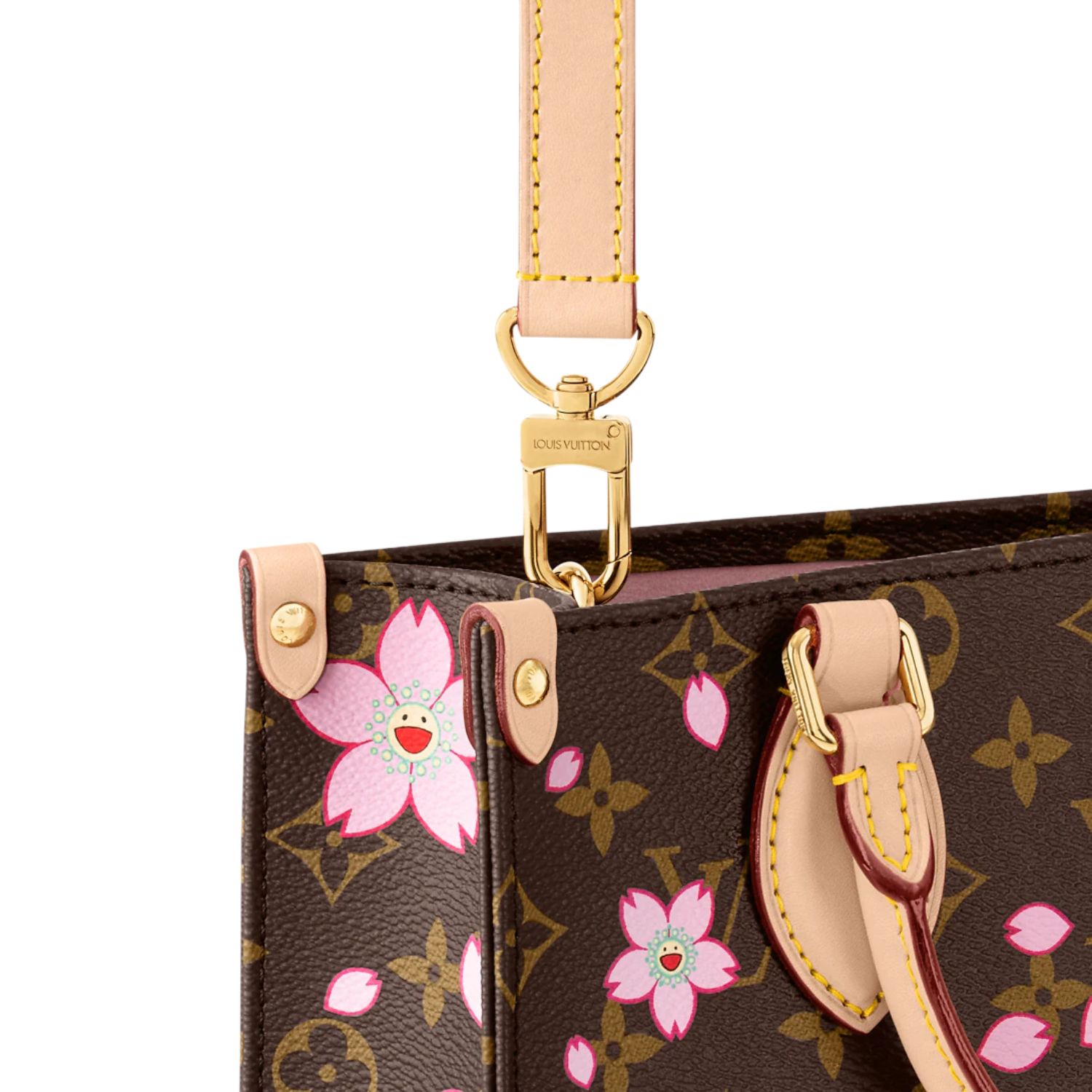 L0vis Vvtt0n LV x Murakami OnTheGo PM Sakura Brown For Women 25cm/9.8in – M13269