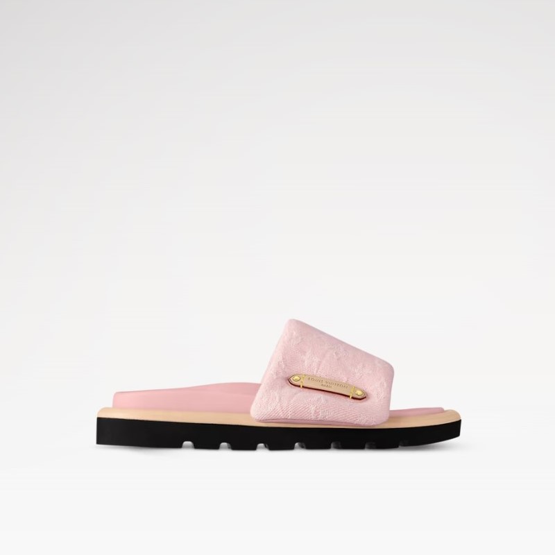 L0vis Vvtt0n Pool Pillow Flat Comfort Mule Pink For Women 1AGUZD